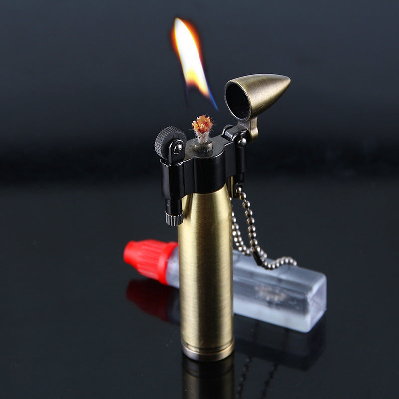 Creative Metal Lighter with Hanging Chain | Portable Vintage Pocket Lighter
