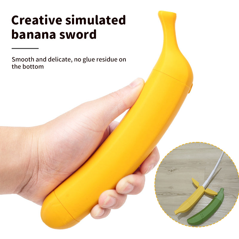 Banana-Shaped Retractable Samurai Sword, Twist-Open Toy for Kids Cosplay & Party Gift