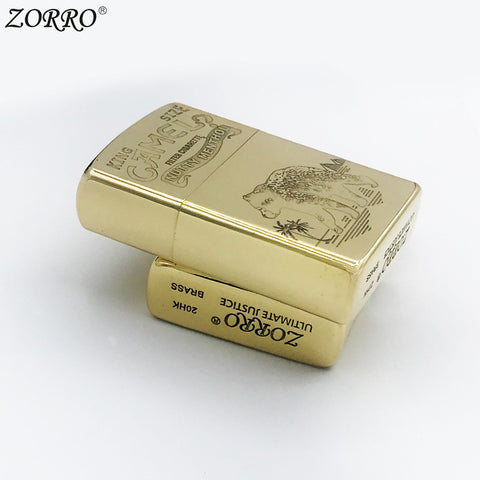 Brass Camel Kerosene Lighter | Vintage Engraved Flip Top Refillable Pocket Lighter