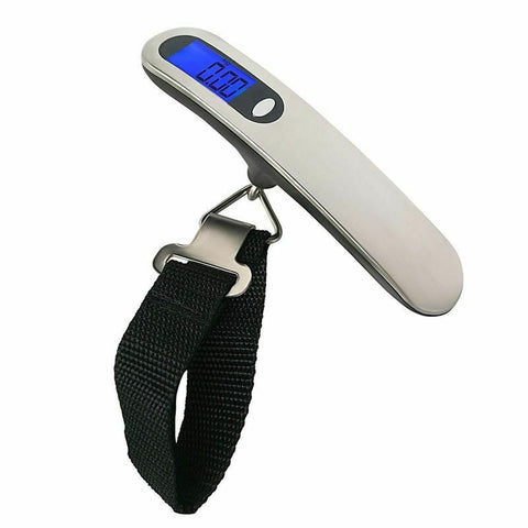 Portable Digital Luggage Scale 50kg | Stainless Steel Electronic Hanging Travel Scale