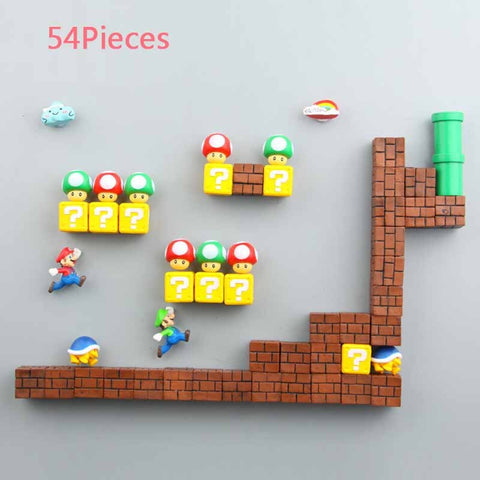 3D Super Mario Fridge Magnets | Cute PVC Cartoon Figurines for Kids Home Decoration