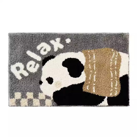 Plush toilet bathroom door anti slip imitation cashmere carpet bathroom floor mat