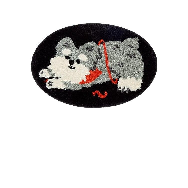 Plush toilet bathroom door anti slip imitation cashmere carpet bathroom floor mat