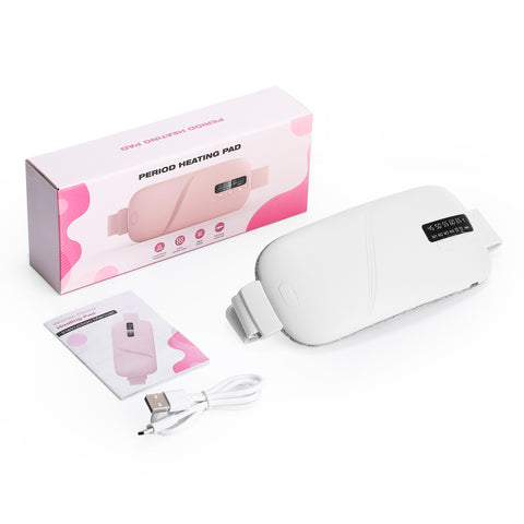 Wireless Heat Therapy Massage Belt | Portable Heating Belt with Vibration & USB-C Rechargeable