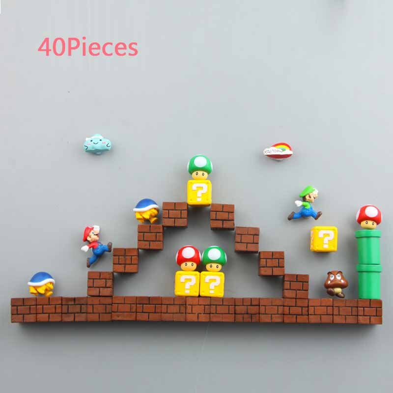 3D Super Mario Fridge Magnets | Cute PVC Cartoon Figurines for Kids Home Decoration