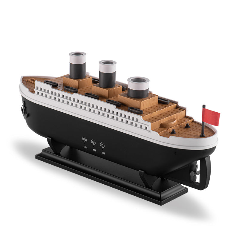 Titanic Ship Humidifier & Essential Oil Diffuser | Jellyfish Smoke Ring Ultrasonic Aroma Diffuser