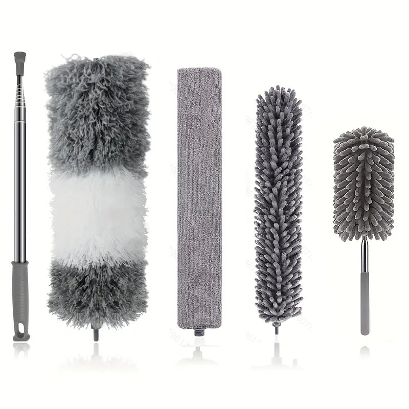 Extendable Microfiber Duster, Telescopic Ceiling & Home Dust Cleaner, Flexible Long Reach Cleaning Tool