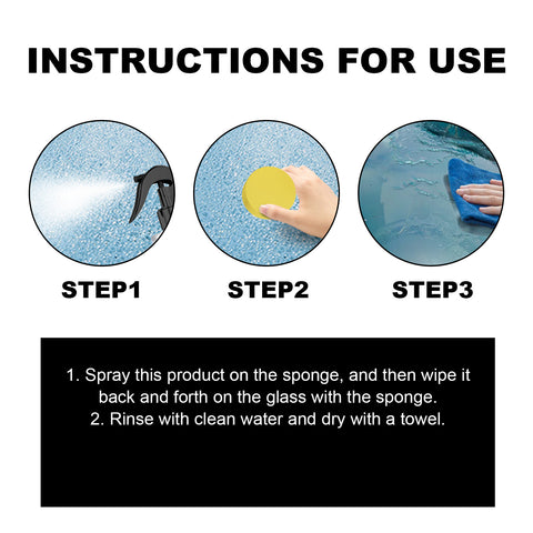 Car Glass Oil Film Cleaner, Windshield Cleaning Spray, Automotive Glass Care & Water Repellent