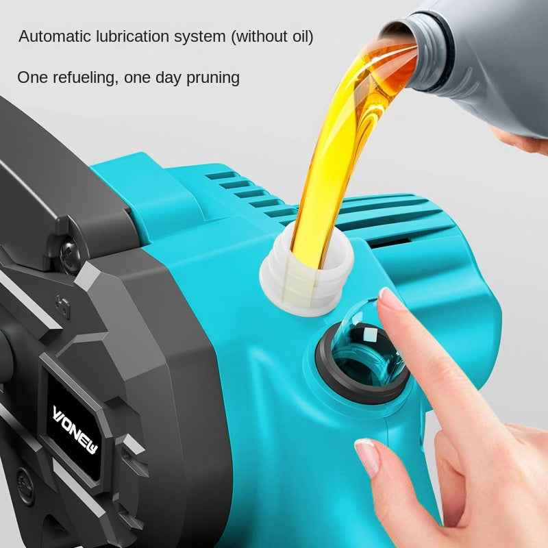 Cordless Mini Electric Chainsaw 6 Inch | Rechargeable Wood Cutting Saw for Home & Garden