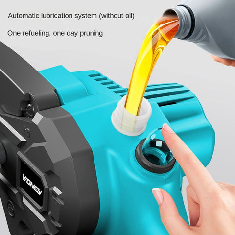Cordless Mini Electric Chainsaw 6 Inch | Rechargeable Wood Cutting Saw for Home & Garden
