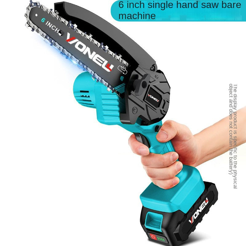Cordless Mini Electric Chainsaw 6 Inch | Rechargeable Wood Cutting Saw for Home & Garden