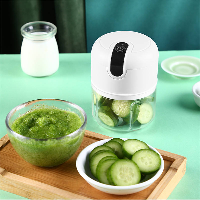 250ml USB Rechargeable Electric Food Chopper, Mini Wireless Garlic Crusher & Vegetable Processor