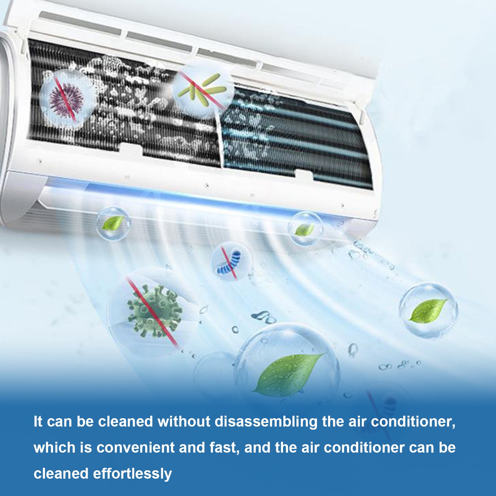 Air Conditioner Foam Cleaner, AC Cleaning Spray, Air Conditioning Coil & Filter Cleaner, Odor Remover