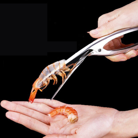 Stainless Steel Shrimp Peeler & Deveiner Tool, Ergonomic Prawn Cleaner for Fast Seafood Preparation