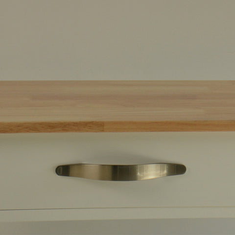 Mobile Kitchen Island Cart with Storage | Rolling Kitchen Cabinet with Rubber Wood Top & Drawers