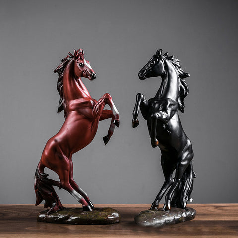 Modern Resin Horse Statue | European Style Decorative Ornament for Home & Office