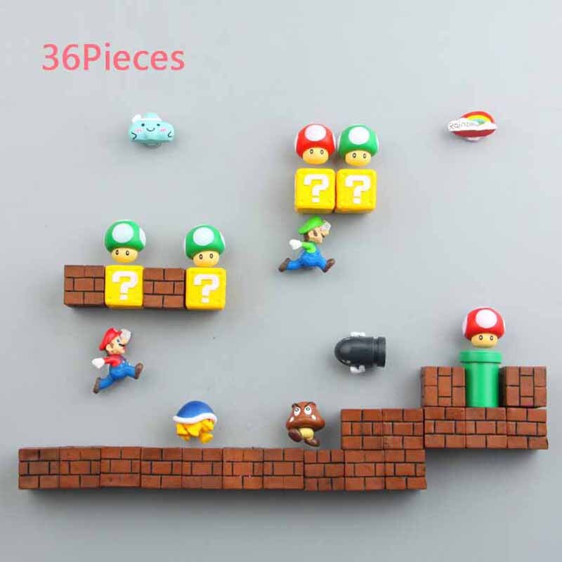 3D Super Mario Fridge Magnets | Cute PVC Cartoon Figurines for Kids Home Decoration