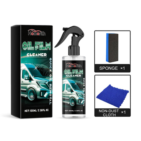 Car Glass Oil Film Cleaner, Windshield Cleaning Spray, Automotive Glass Care & Water Repellent