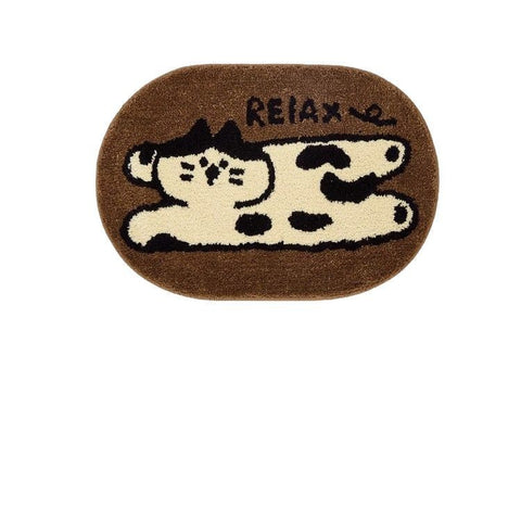 Plush toilet bathroom door anti slip imitation cashmere carpet bathroom floor mat