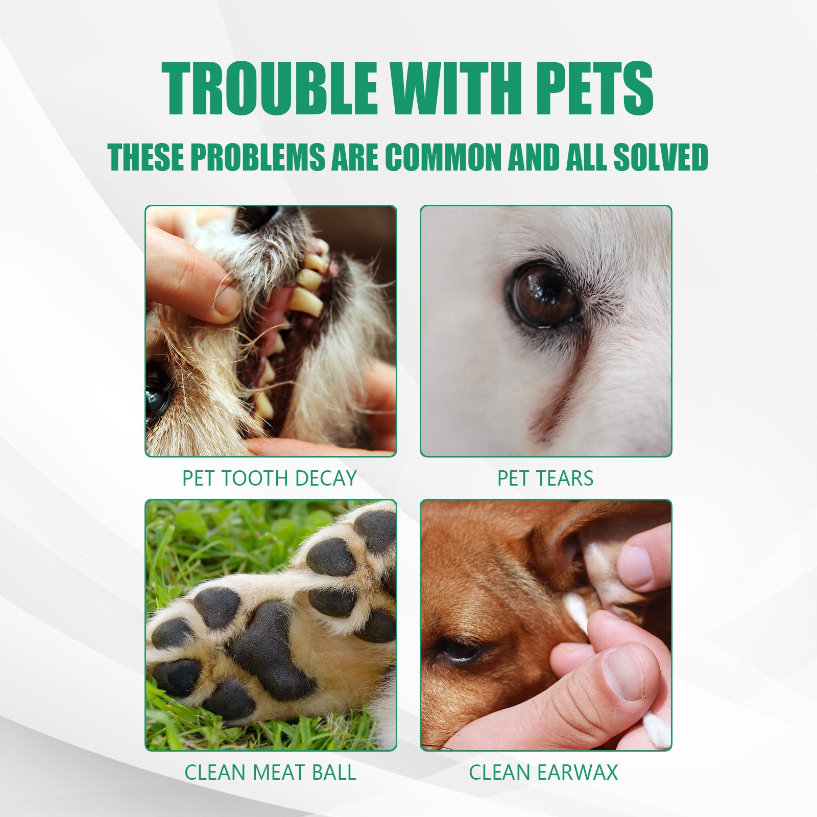 Pet Tooth Cleaning Finger Wipes for Dogs & Cats, Dental & Ear Cleaning Finger Sleeves