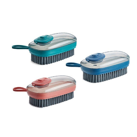 Automatic Soap Dispensing Cleaning Brush, Refillable Dish Scrub Brush with Removable Brush Heads