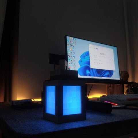 Pixel wall night light, USB hanging torch, bedroom/gaming/kids' room decor.