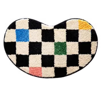 Plush toilet bathroom door anti slip imitation cashmere carpet bathroom floor mat