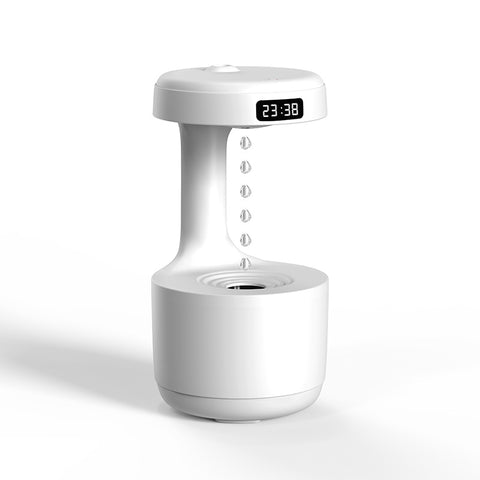 Anti-Gravity Water Drop Humidifier, USB Cool Mist Air Humidifier, 800ml, White LED Humidifier