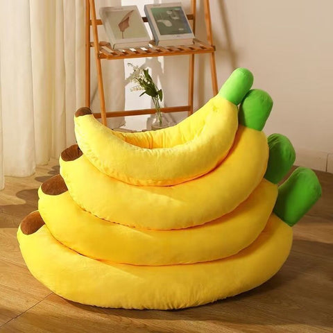 Comfortable All-Season Non-Slip Durable Pet Banana Bed Dog Bed Cat Bed Thick Warm PP Cotton Cat Dog Mat for Sale