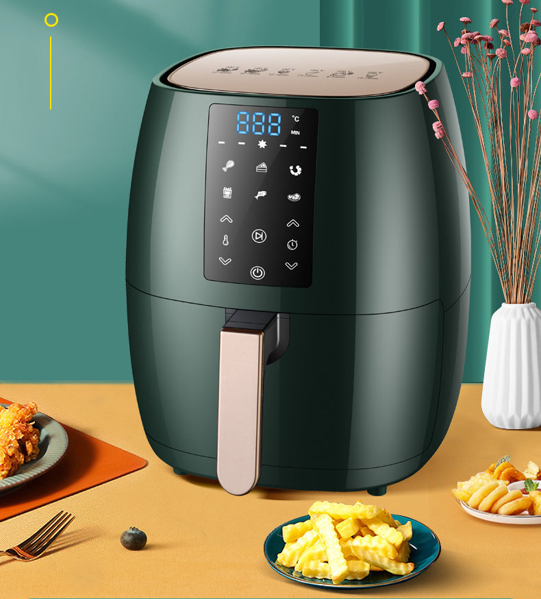 5.5L Smart Touch Air Fryer, Large Capacity Oil-Free Cooker with Viewing Window & Rapid Air Circulation