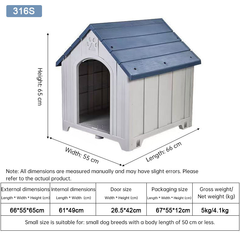 Heavy Duty Outdoor Dog House | Waterproof Insulated Pet Shelter Kennel for Dogs