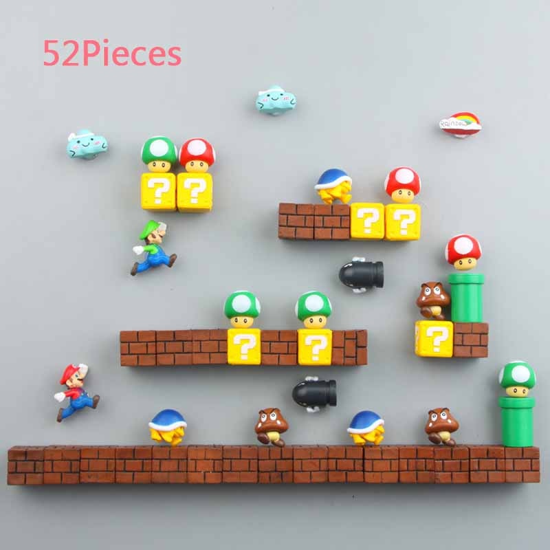 3D Super Mario Fridge Magnets | Cute PVC Cartoon Figurines for Kids Home Decoration