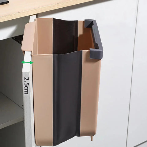 Portable Foldable Kitchen Trash Can | Wall Mounted Waste Bin for Kitchen Bathroom & Car