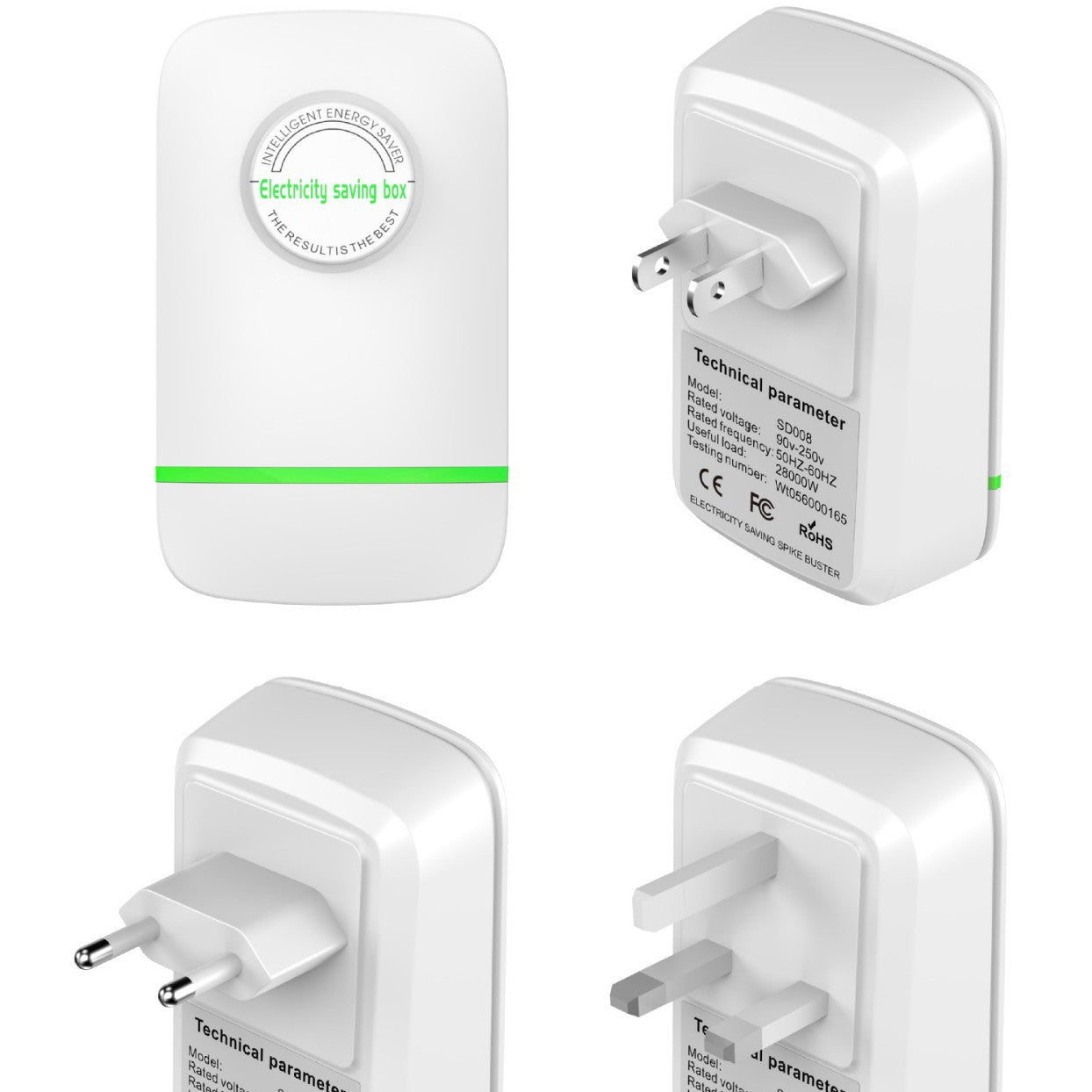 Smart Home Energy Saver, Voltage Stabilizer, Household Power Saver, EU/US/UK/AU Plug