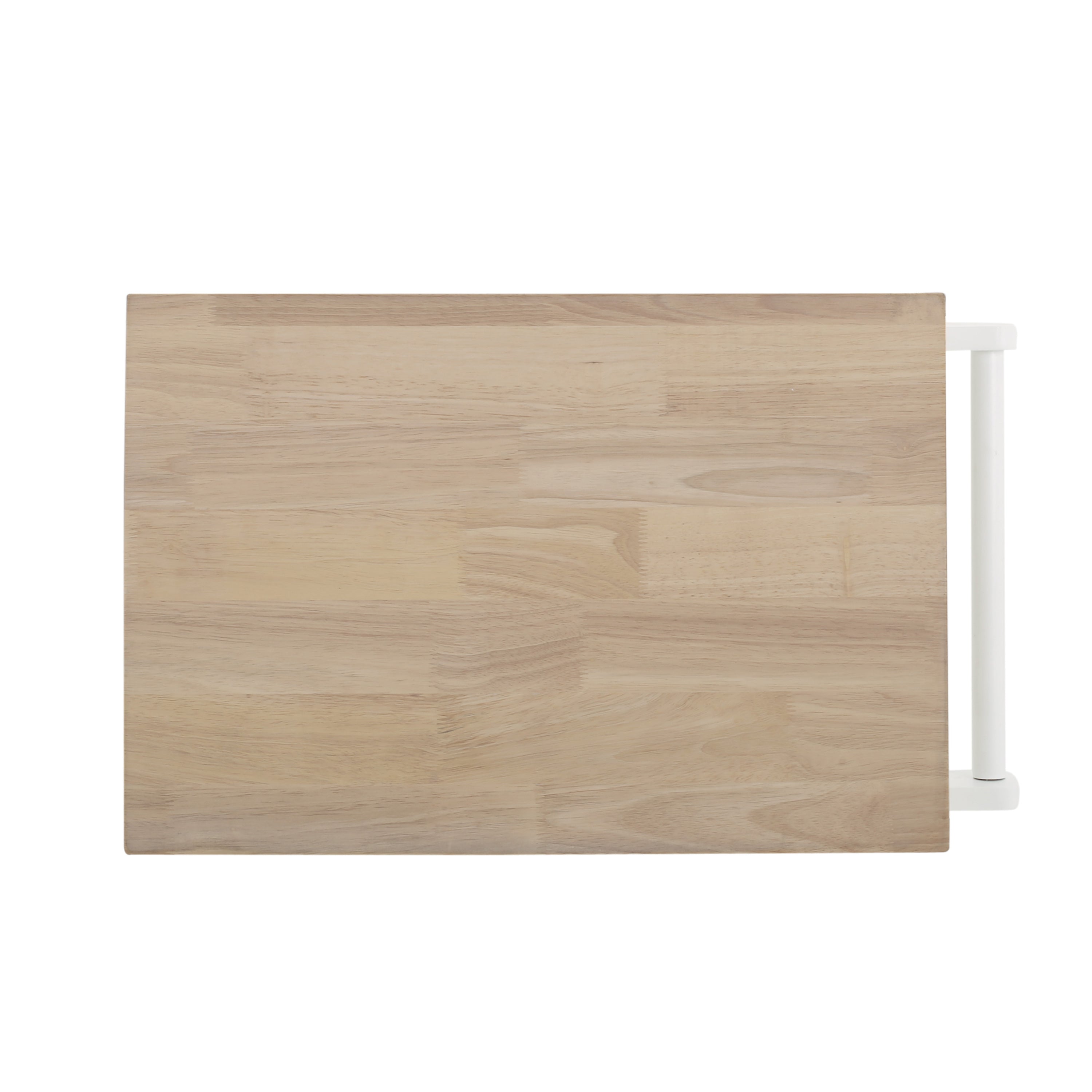 Modern Kitchen Cart with Storage | Rolling Kitchen Island Cart with Rubber Wood Top & Shelves