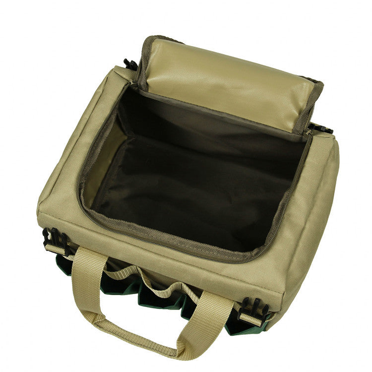 Foldable Garden Stool with Storage Bag, Portable Gardening Seat, Heavy-Duty Oxford Cloth, Khaki & Green