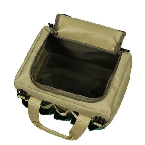 Foldable Garden Stool with Storage Bag, Portable Gardening Seat, Heavy-Duty Oxford Cloth, Khaki & Green