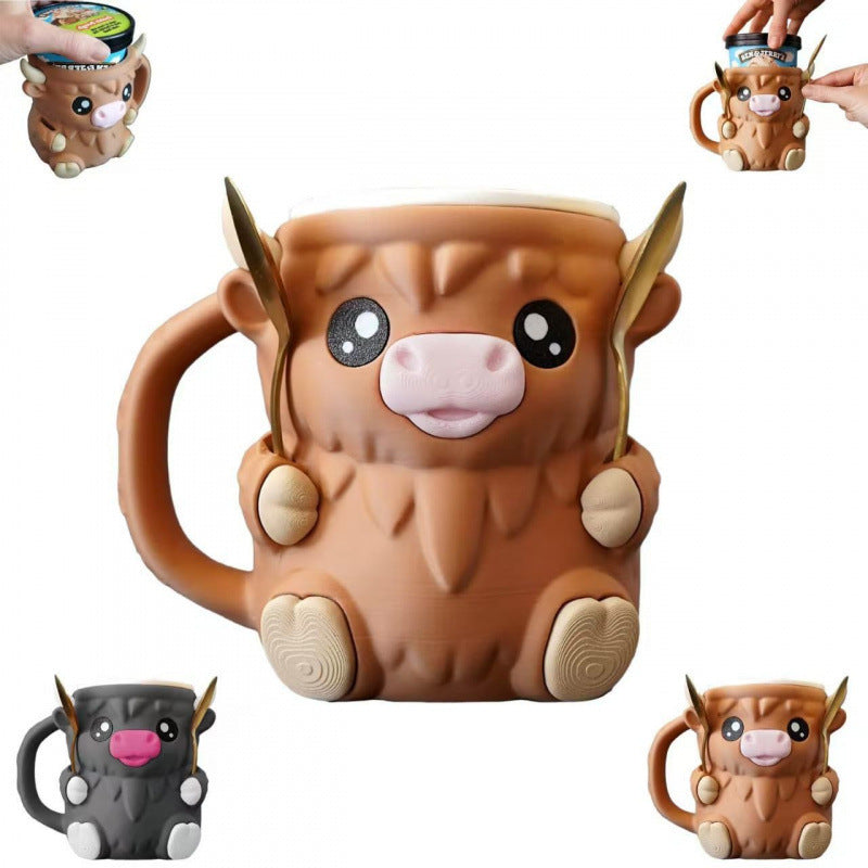 Highland Cow Ice Pint Holder