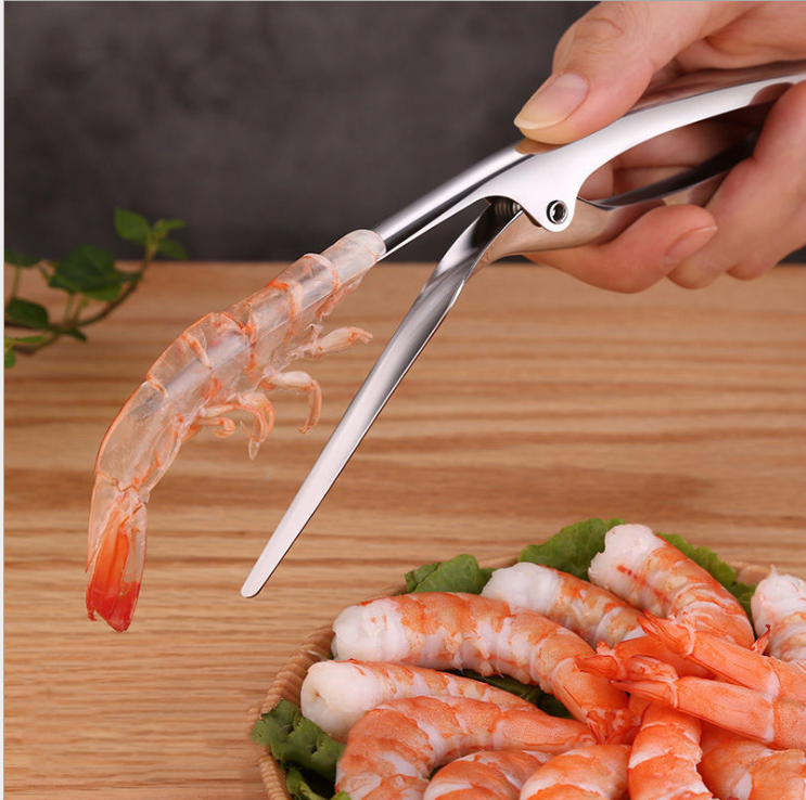 Stainless Steel Shrimp Peeler & Deveiner Tool, Ergonomic Prawn Cleaner for Fast Seafood Preparation