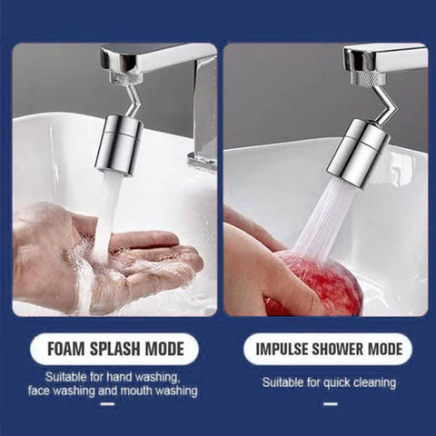 720° Universal Faucet Extender | Rotating Splash Filter Water Saving Tap Nozzle