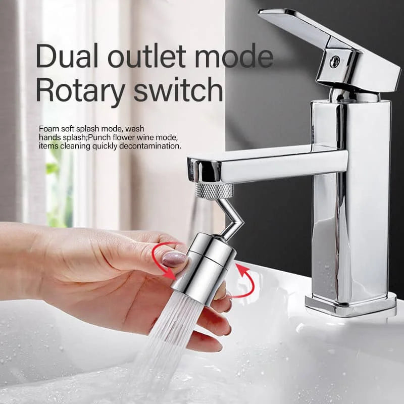 720° Universal Faucet Extender | Rotating Splash Filter Water Saving Tap Nozzle