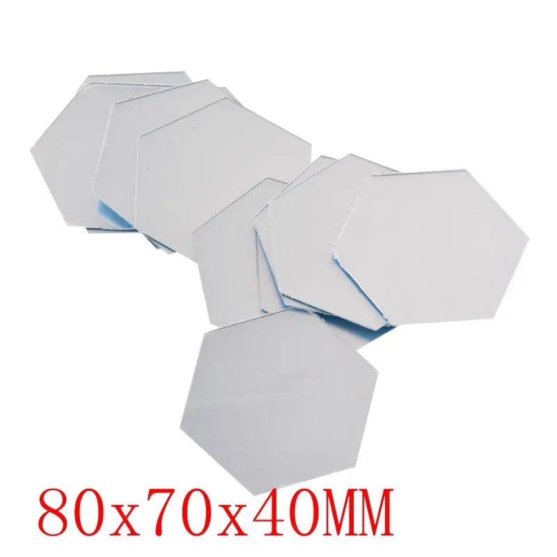 3D Hexagon Acrylic Mirror Wall Stickers | DIY Decorative Mirror Tiles for Home Decor