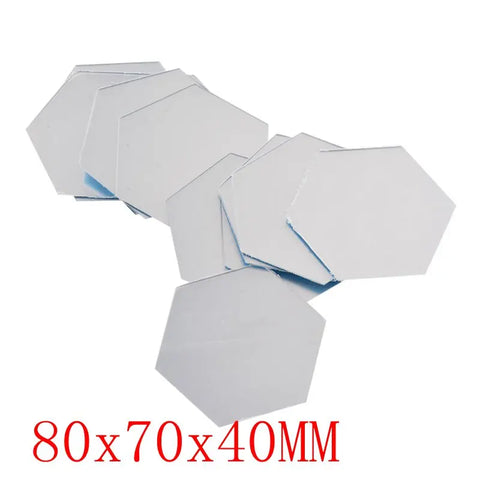 3D Hexagon Acrylic Mirror Wall Stickers | DIY Decorative Mirror Tiles for Home Decor