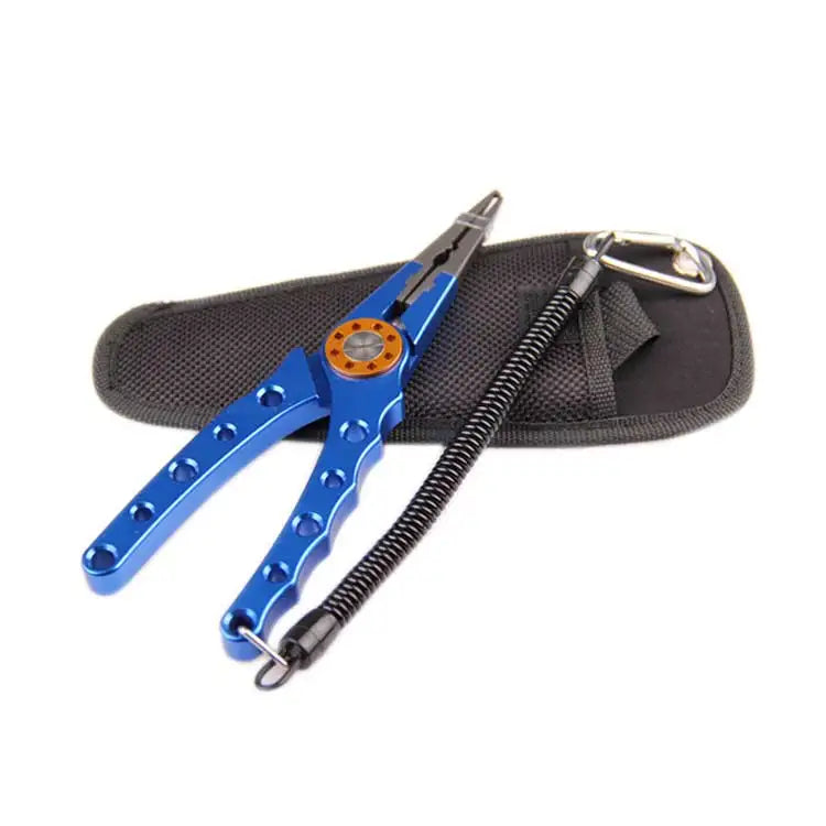 Aluminum Fishing Pliers with Line Cutter & Hook Remover, Multifunction Fishing Tool, Blue or White