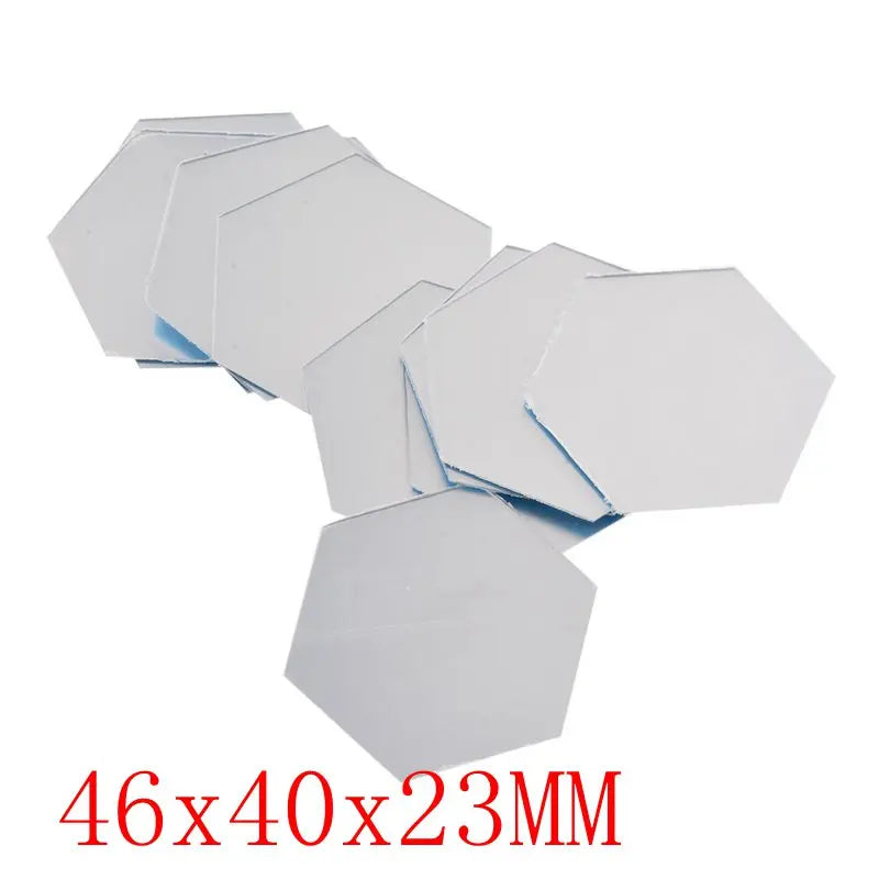 3D Hexagon Acrylic Mirror Wall Stickers | DIY Decorative Mirror Tiles for Home Decor